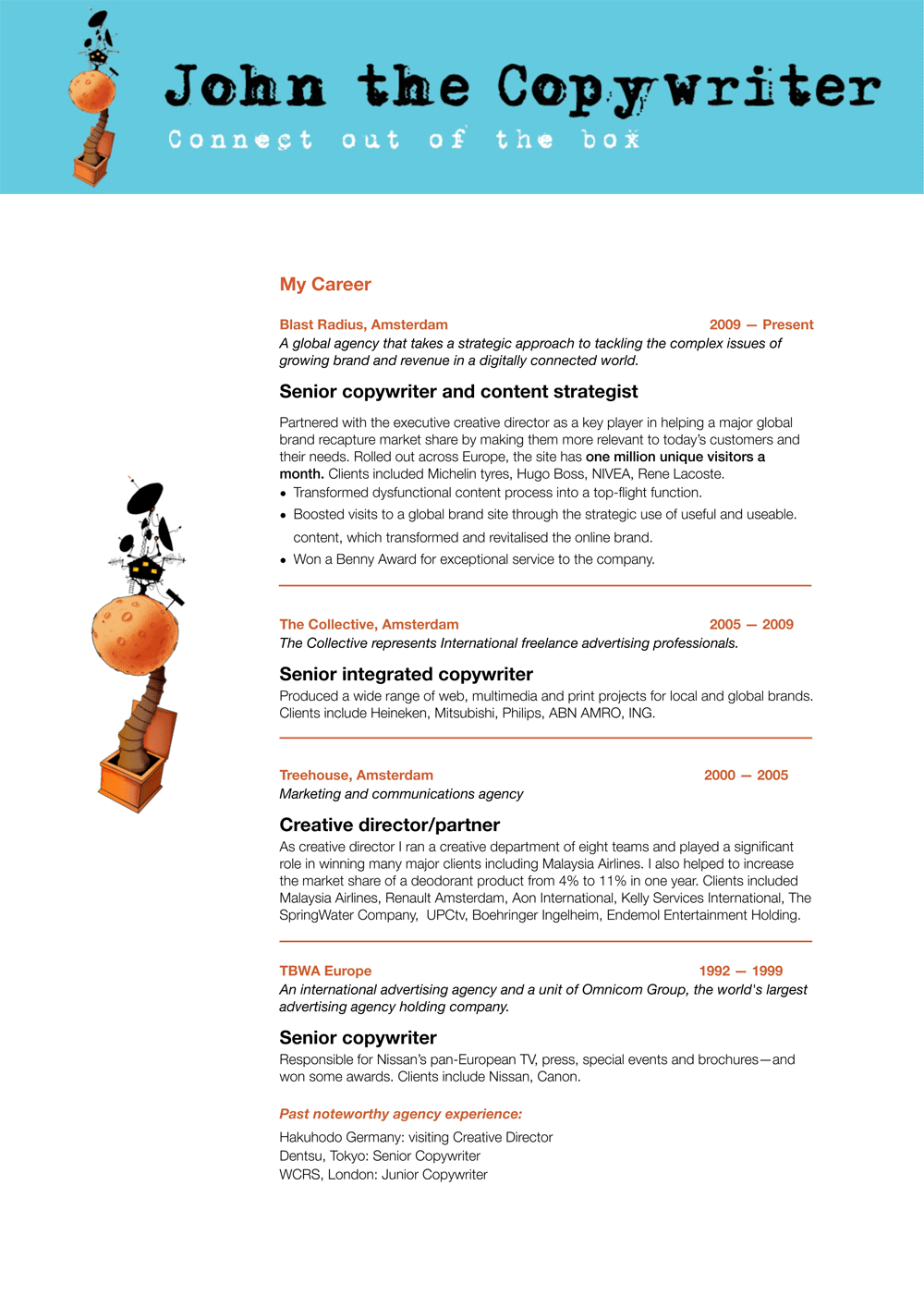 copywriter cv example